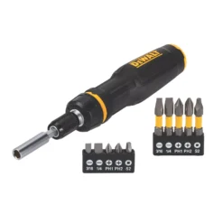 Assortiment De Tournevis Multi-embouts à Cliquet Téléscopiques DeWalt DWHT68001-0 MaxFit, 11 pièces